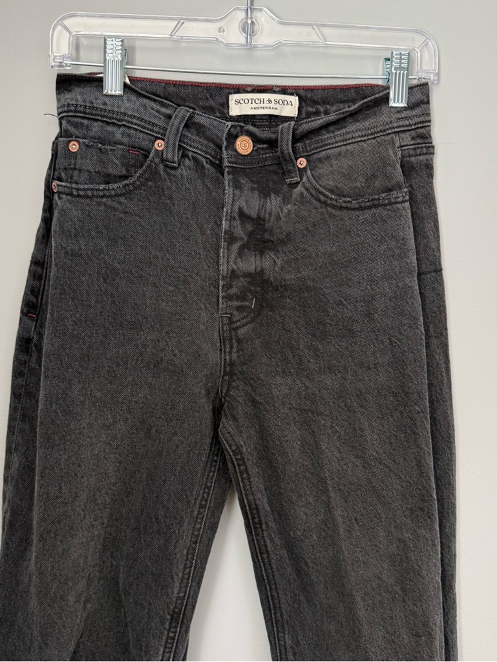 Scotch & Soda High Rise Black Barrel Jeans - Picture 4 of 10